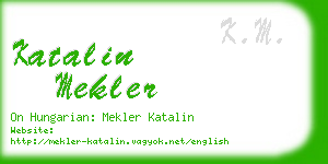 katalin mekler business card